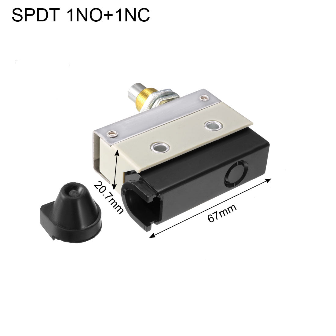 uxcell Uxcell AZ-7310 SPDT 1NO+1NC  Panel Mount Snap Button Type Momentary Micro Limit Switch