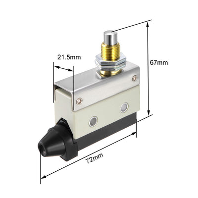 Harfington Uxcell AZ-7310 SPDT 1NO+1NC  Panel Mount Snap Button Type Momentary Micro Limit Switch