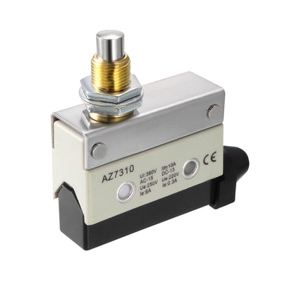 Harfington Uxcell AZ-7310 SPDT 1NO+1NC  Panel Mount Snap Button Type Momentary Micro Limit Switch