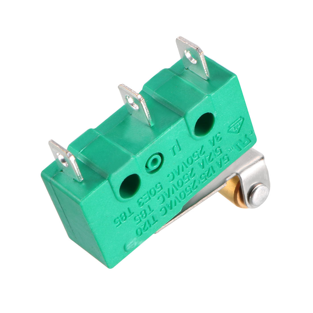 uxcell Uxcell 2PCS KW4-3Z-3 Micro Limit Switch SPDT NO NC 3 Terminals Momentary Hinge Roller Lever Green