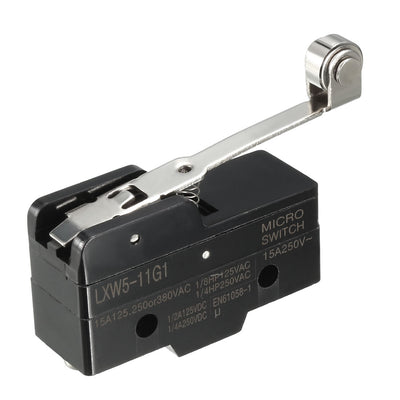 Harfington Uxcell 2PCS LXW5-11G1 1NO + 1NC Long Hinge Roller Lever Miniature Micro Switches