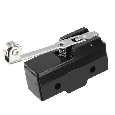 Harfington Uxcell TM-1703 SPDT 1NO+1NC Panel Mount Long Hinge Roller Lever Type Micro Limit Switch Screw Terminals