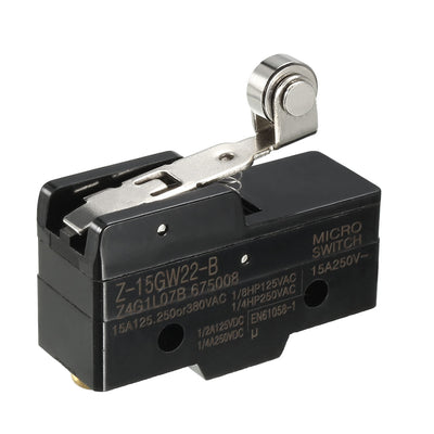 Harfington Uxcell 2PCS Z-15GW22-B 1NO + 1NC Hinge Roller Lever Micro Action Switches