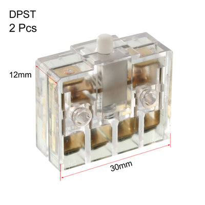 Harfington Uxcell 5PCS JW2-11 DPST 4 Screw Terminals Button Actuator Micro Momentary Limit Switches