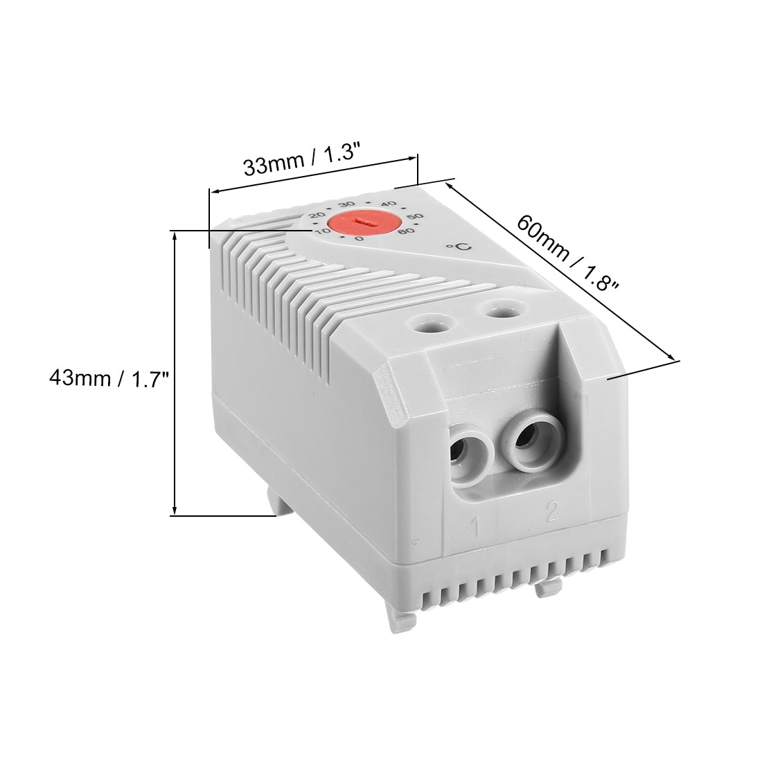 uxcell Uxcell Mechanical Thermostat, KTO011 0-60℃ Adjustable Compact Normally Close(N.C) Temperature Controller Switch