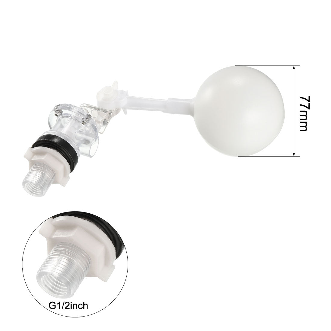 uxcell Uxcell Water Float Valve G1/2 DN15 Adjustable Floating Ball Valve Sensor for Water Tank Pump