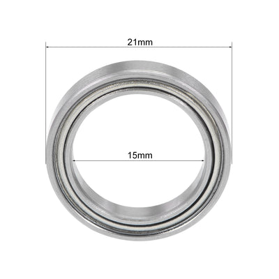 Harfington Uxcell Deep Groove Ball Bearing Thin Section Double Shield Chrome Steel