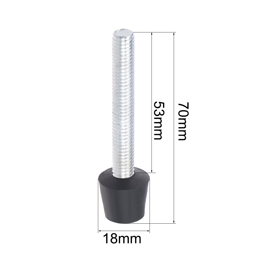 uxcell Uxcell 2 Stück M8x70mm Knebelklemme Schraube Montage Schraubenmutter mit abgerundeter Spindelspitze