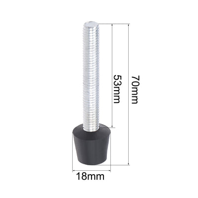 Harfington Uxcell 6 Stk. Toggle Klemmschraube M8x70mm Kohlenstoffstahl mit Abgerundete Spindelspitze