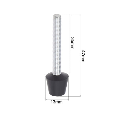 Harfington Uxcell 5 Stk. Toggle Klemmfuß Gummi Kopf Kohlenstoffstahl M5x47mm Verschraubungen