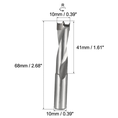 Harfington Uxcell Brad Point Drill Bits for Wood 10mm x 68mm Right Turning Carbide for Woodworking Carpentry Drilling Tool