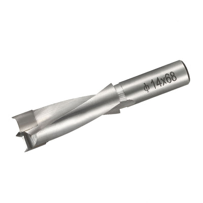 Harfington Uxcell Brad Point Drill Bits for Wood 14mm x 68mm Left Turning Carbide for Woodworking Carpentry Drilling Tool