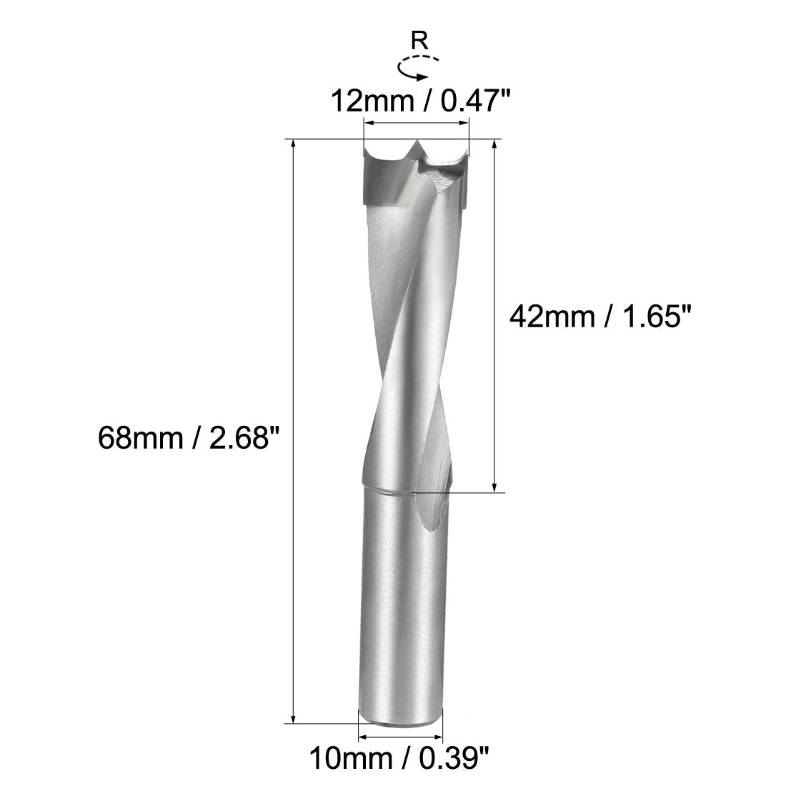 uxcell Uxcell Brad Point Drill Bits for Wood 12mm x 68mm Right Turning Carbide for Woodworking Carpentry Drilling Tool