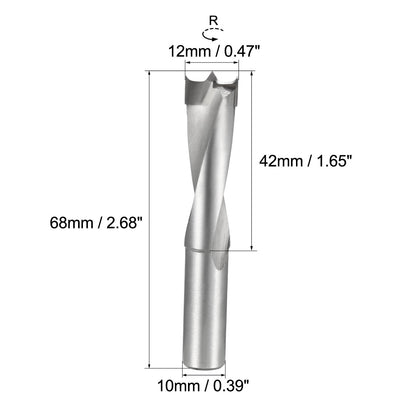 Harfington Uxcell Brad Point Drill Bits for Wood 12mm x 68mm Right Turning Carbide for Woodworking Carpentry Drilling Tool