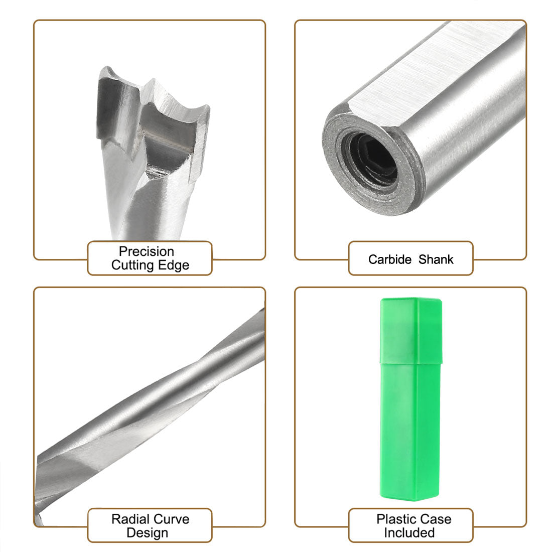 uxcell Uxcell Bradpoint Bohrer für Holz Rechts Drehen Bohren Hartmetall Werkzeug 6mmx68mm