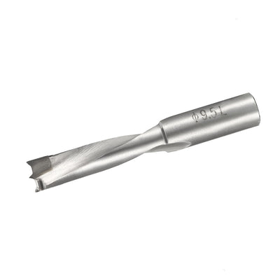 Harfington Uxcell Brad Point Drill Bits for Wood 9.5mm x 68mm Left Turning Carbide for Woodworking Carpentry Drilling Tool