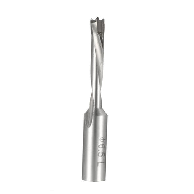 Harfington Uxcell Brad Point Drill Bits for Wood 6.5mm x 68mm Left Turning Carbide for Woodworking Carpentry Drilling Tool