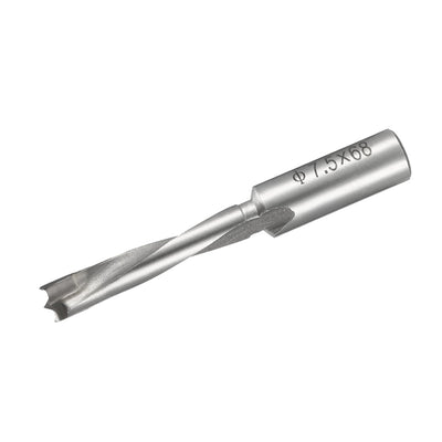 Harfington Uxcell Brad Point Drill Bits for Wood 7.5mm x 68mm Left Turning Carbide for Woodworking Carpentry Drilling Tool