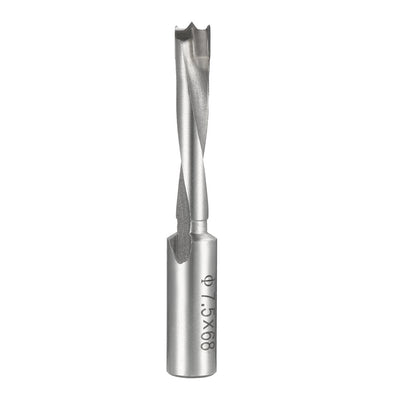 Harfington Uxcell Brad Point Drill Bits for Wood 7.5mm x 68mm Left Turning Carbide for Woodworking Carpentry Drilling Tool