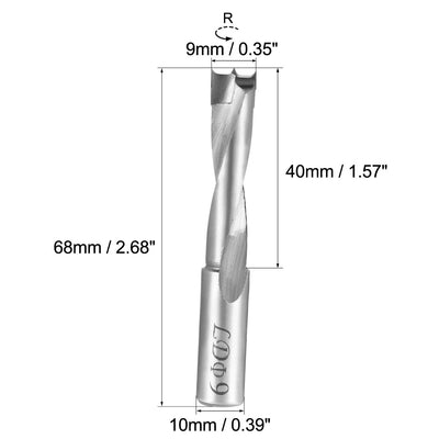 Harfington Uxcell Brad Point Drill Bits for Wood 9mm x 68mm Right Turning Carbide for Woodworking Carpentry Drilling Tool