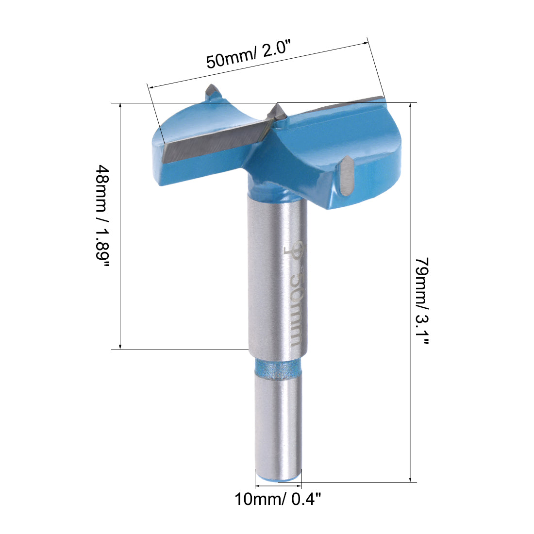 uxcell Uxcell Forstner Holzbohrer Lochsäge Schneiden Scharnier Sperrholz MDF CNC Werkzeug Blau 50mm 2St