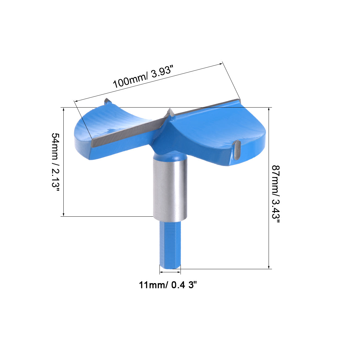 uxcell Uxcell Forstner Wood Boring Drill Bits 100mm Dia Hole Saw Carbide Round Shank Cutting for Hinge Plywood MDF CNC Tool