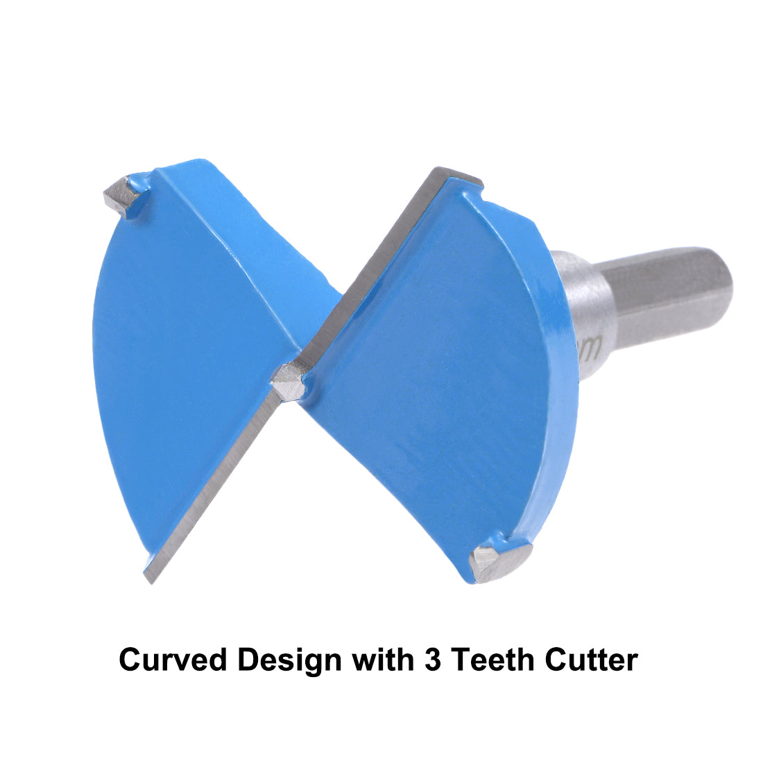 uxcell Uxcell Forstner Wood Boring Drill Bits 53mm Dia Hole Saw Carbide Tip Round Shank Cutting for Hinge Plywood MDF CNC Tool 2pc