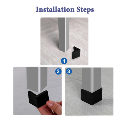 Harfington Uxcell Angle Iron Foot Pad L Shaped PVC Leg Cap Shelf Metal Feet Floor Protector 4 Pcs