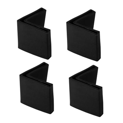 Harfington Uxcell Angle Iron Foot Pad L Shaped PVC Leg Cap Shelf Metal Feet Floor Protector 4 Pcs