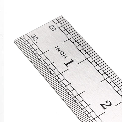 Harfington Uxcell Stainless Steel Ruler 12-inch (30cm) Straight Ruler Inches and Metric Scale 3pcs