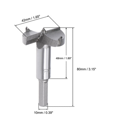 Harfington Forstner Wood Boring Drill Bits Hole Saw Carbide Tip Hexagon Shank Cutting for Hinge Plywood CNC Tool