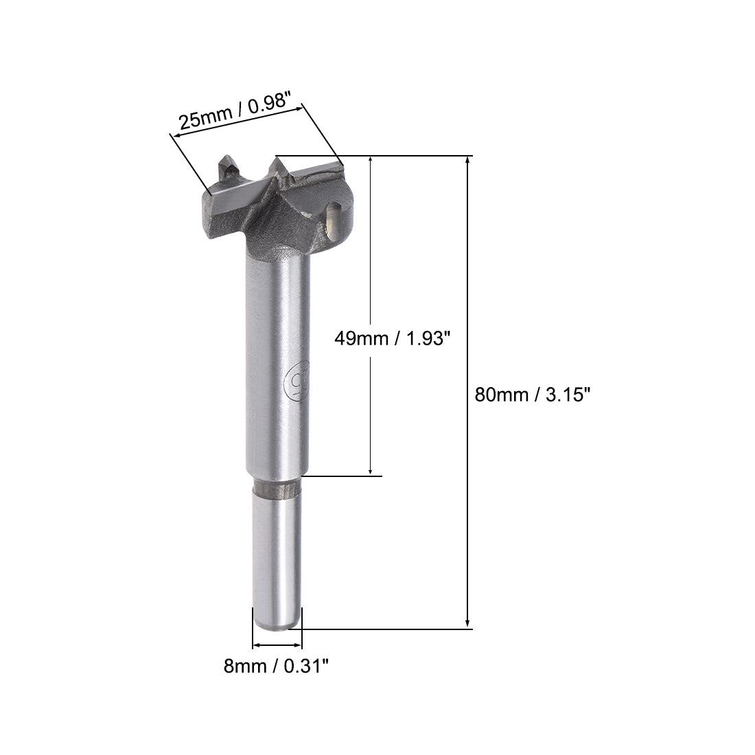 Harfington Forstner Wood Boring Drill Bits Hole Saw Carbide Tip Hexagon Shank Cutting for Hinge Plywood MDF Tool