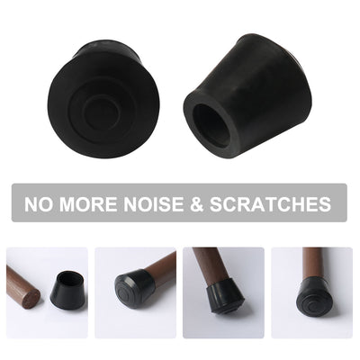 Harfington Uxcell Rubber Leg Cap Tip Cup Feet Cover 9.5mm Inner Dia 18pcs for Furniture Chair