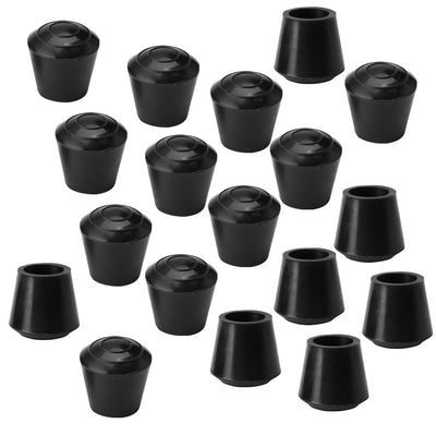 Harfington Uxcell Rubber Leg Cap Tip Cup Feet Cover 9.5mm Inner Dia 18pcs for Furniture Chair