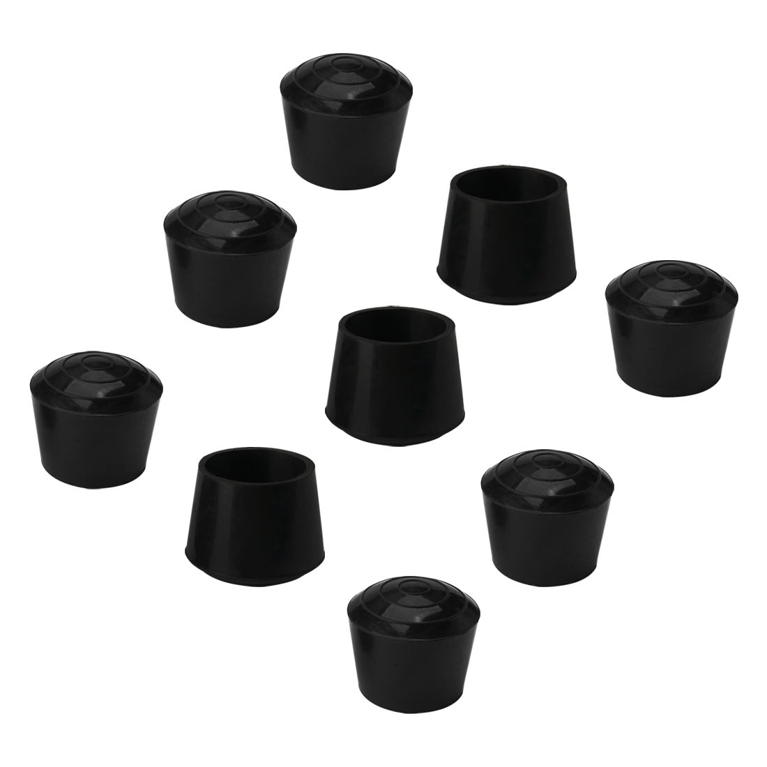 uxcell Uxcell Rubber Leg Cap Tip Cup Feet Cover 25mm 1" Inner Dia 9pcs for Furniture Table