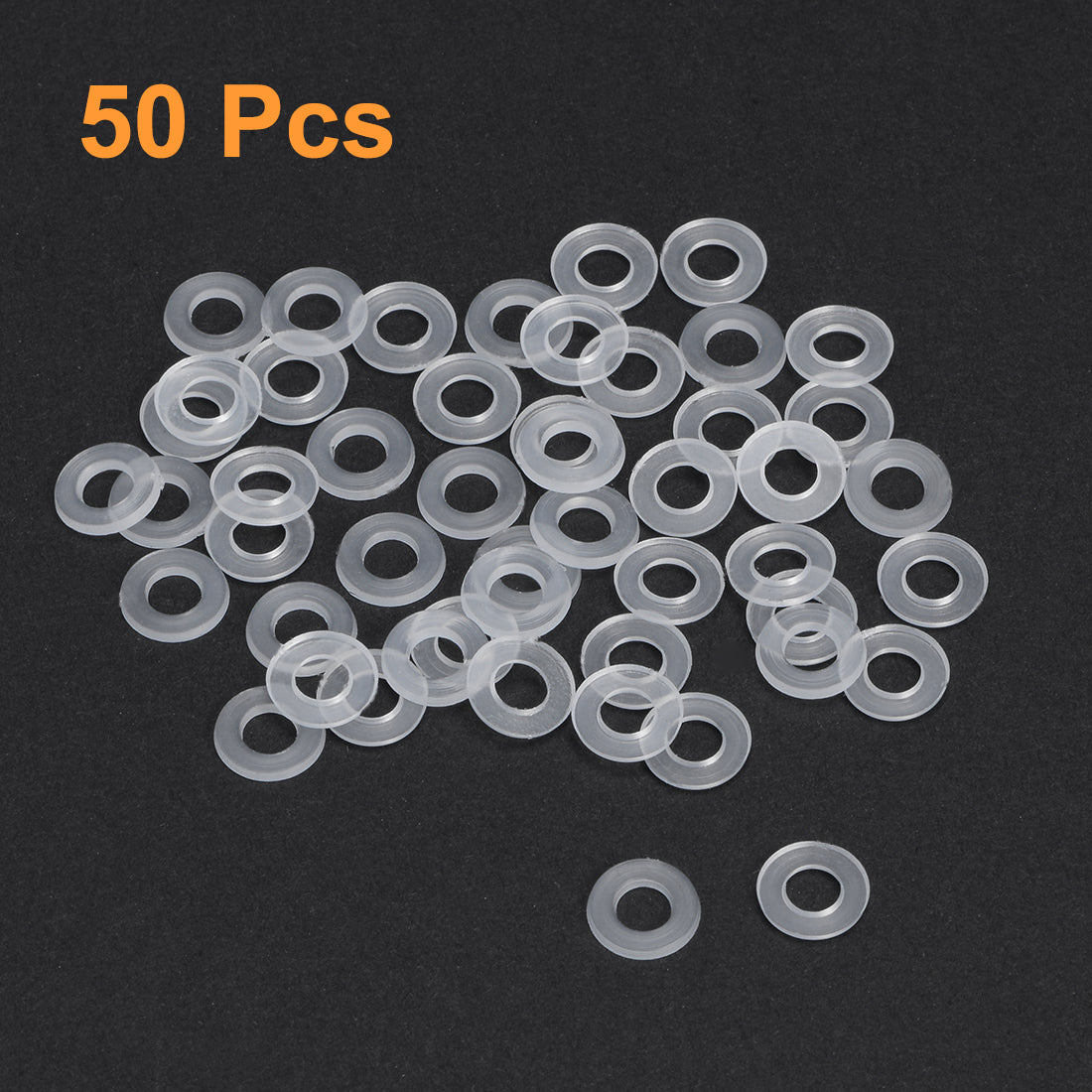 uxcell Uxcell White Nylon Flat Washers for Screws Bolts 50PCS