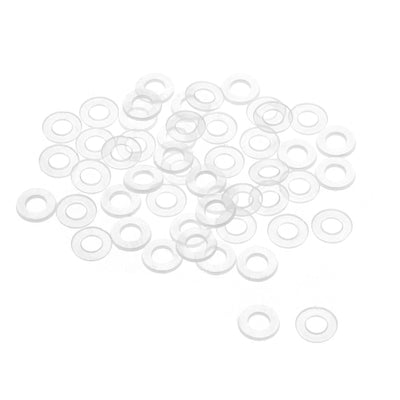 Harfington Uxcell White Nylon Flat Washers for Screws Bolts 50PCS