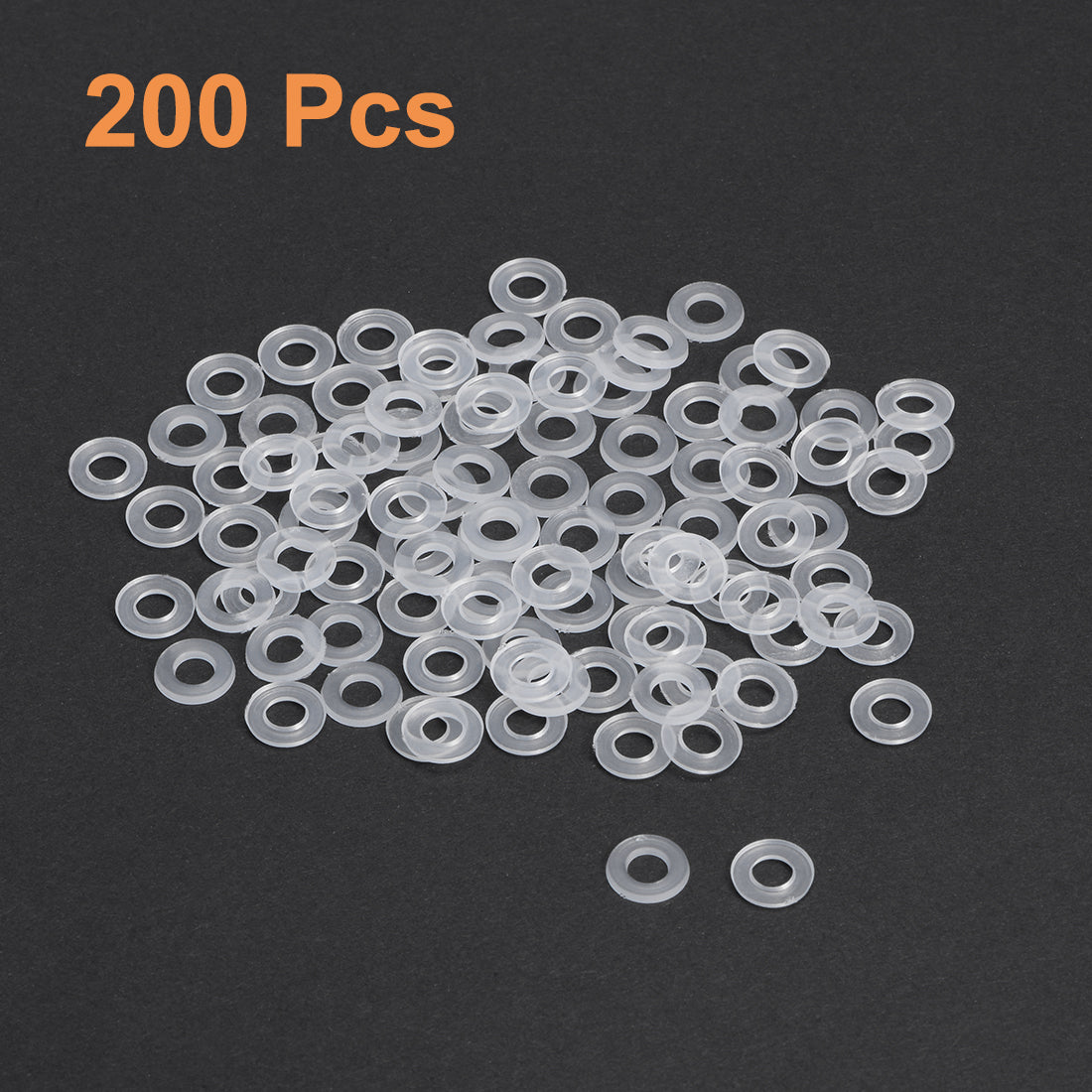 uxcell Uxcell White Nylon Flat Washers for Screws Bolts 200PCS