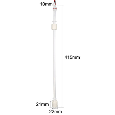 Harfington Uxcell PP Dual Ball Float Switch 415mm Fish Tank Vertical Liquid Water Level Sensor