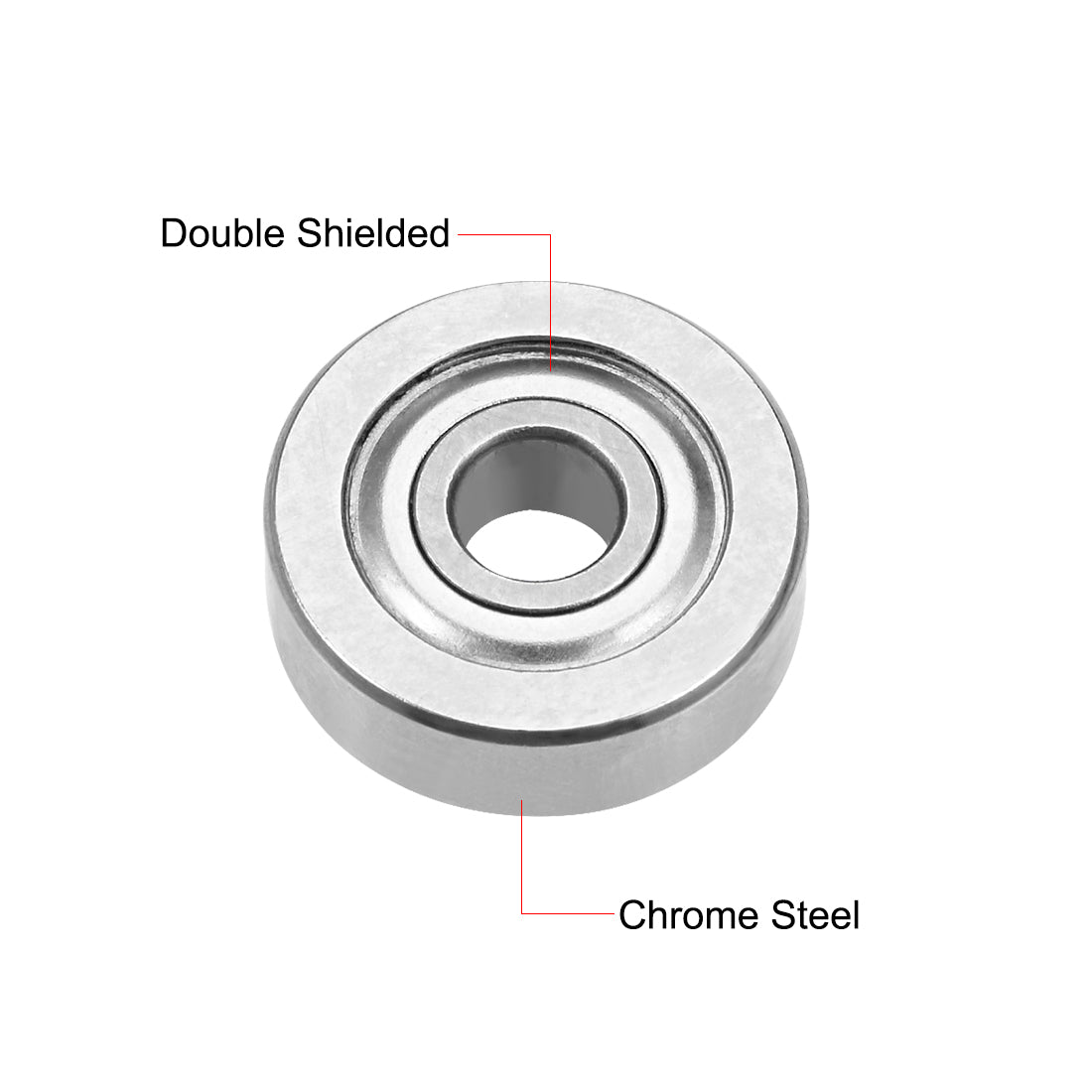 uxcell Uxcell Deep Groove Ball Bearings Inch Double Shield Chrome Steel ABEC1 Z1