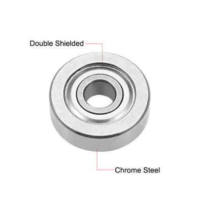 Harfington Uxcell Deep Groove Ball Bearings Inch Double Shield Chrome Steel ABEC1 Z1