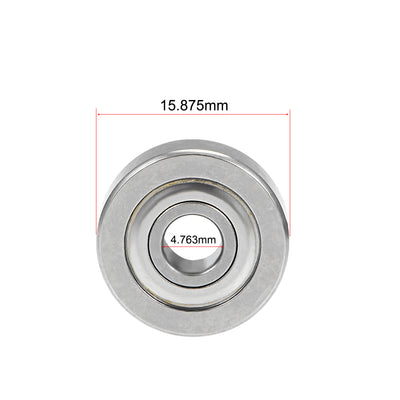 Harfington Uxcell Deep Groove Ball Bearings Inch Double Shield Chrome Steel ABEC1 Z1