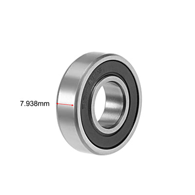 Harfington Uxcell Deep Groove Ball Bearings Inch Double Sealed Chrome Steel ABEC1