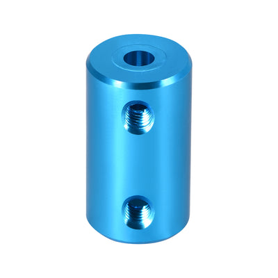 Harfington Uxcell Shaft Coupling 4mm to 5mm Bore L25xD14 Robot Motor Wheel Rigid Coupler Connector Blue