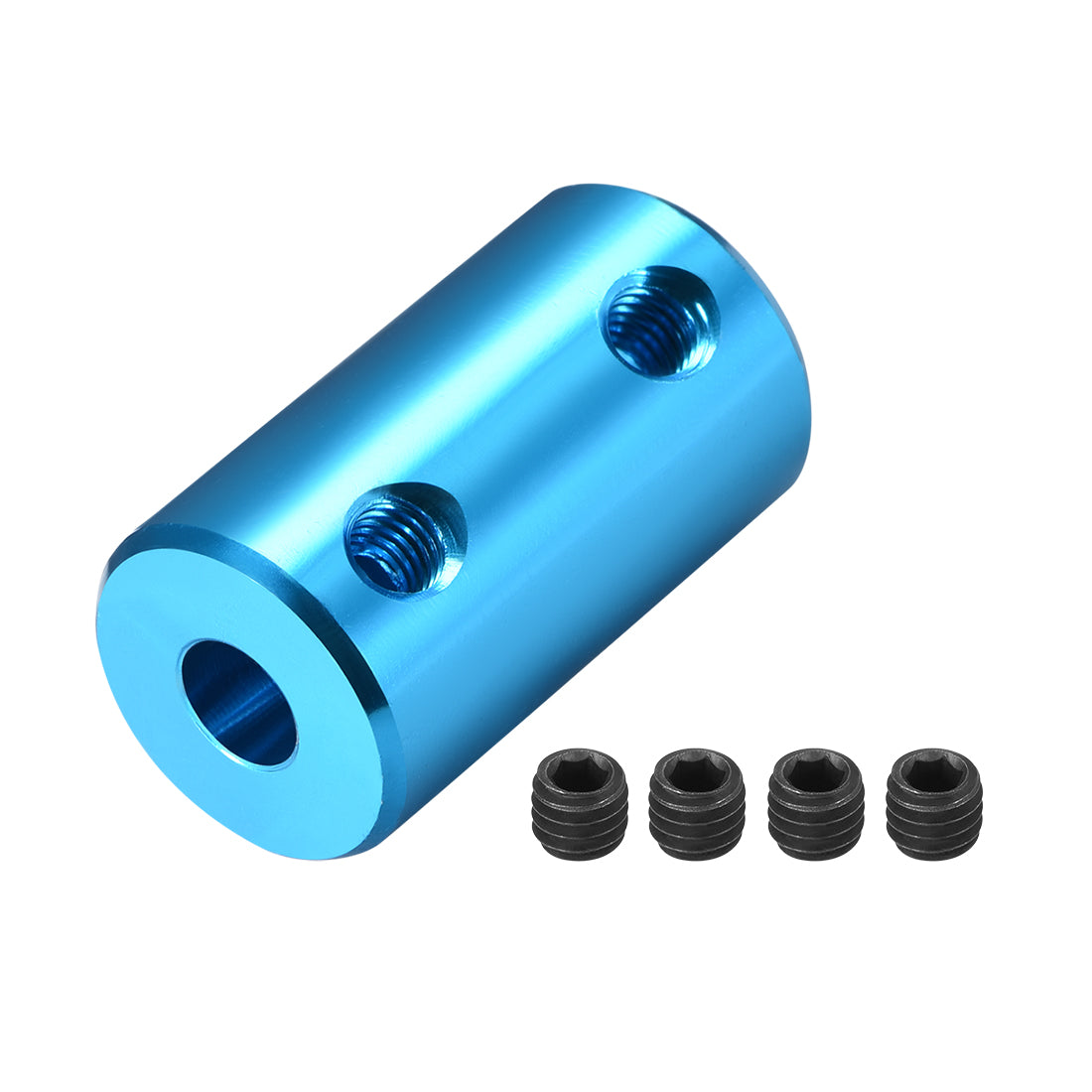 uxcell Uxcell Shaft Coupling 4mm to 5mm Bore L25xD14 Robot Motor Wheel Rigid Coupler Connector Blue