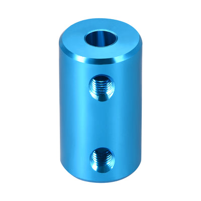 Harfington Uxcell Shaft Coupling 5mm to 5mm Bore L25xD14 Robot Motor Wheel Rigid Coupler Connector Blue