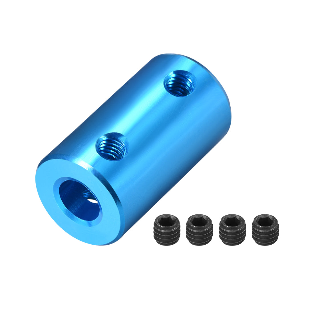 uxcell Uxcell Shaft Coupling 5mm to 6mm Bore L25xD14 Robot Motor Wheel Rigid  Connector Blue