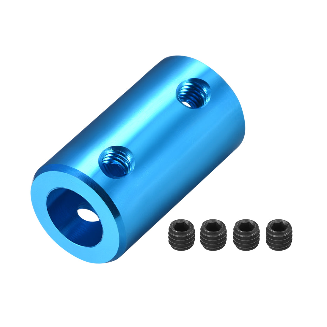 uxcell Uxcell Shaft Coupling 5mm to 8mm Bore L25xD14 Robot Motor Wheel Rigid Coupler Connector Blue