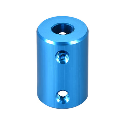 Harfington Uxcell Shaft Coupling 6.35mm to 10mm Bore L25xD16 Robot Motor Wheel Rigid Coupler Connector Blue