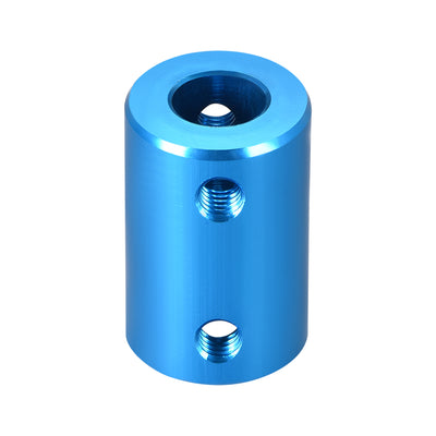 Harfington Uxcell Shaft Coupling 8mm to 10mm Bore L25xD16 Robot Motor Wheel Rigid Coupler Connector Blue